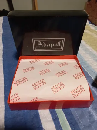 Cartera de piel Adapell negra de caballero