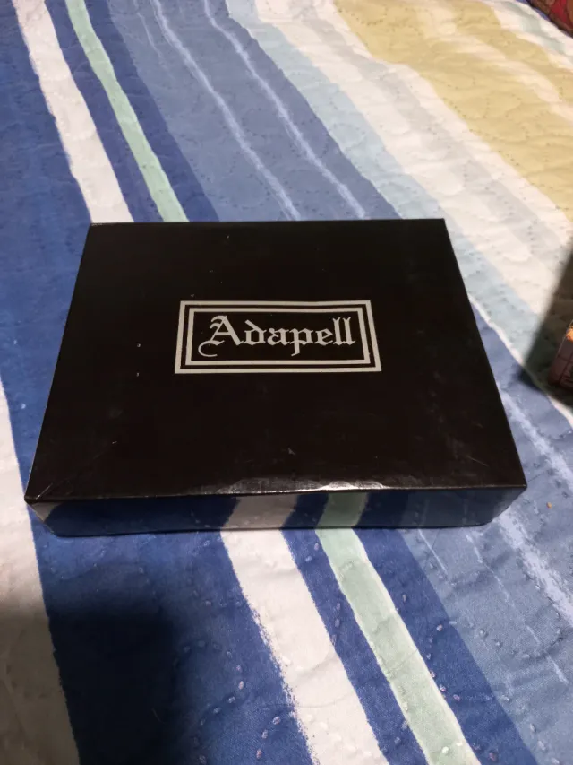 Cartera de piel Adapell negra de caballero