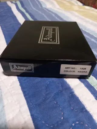 Cartera de piel Adapell negra de caballero