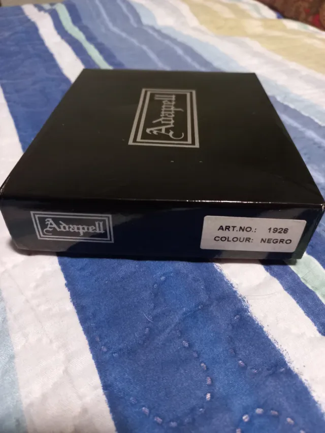 Cartera de piel Adapell negra de caballero