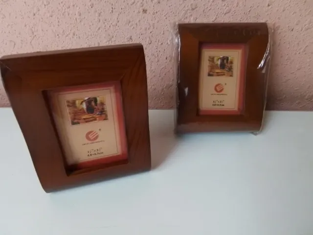 2 Marcos de fotos madera