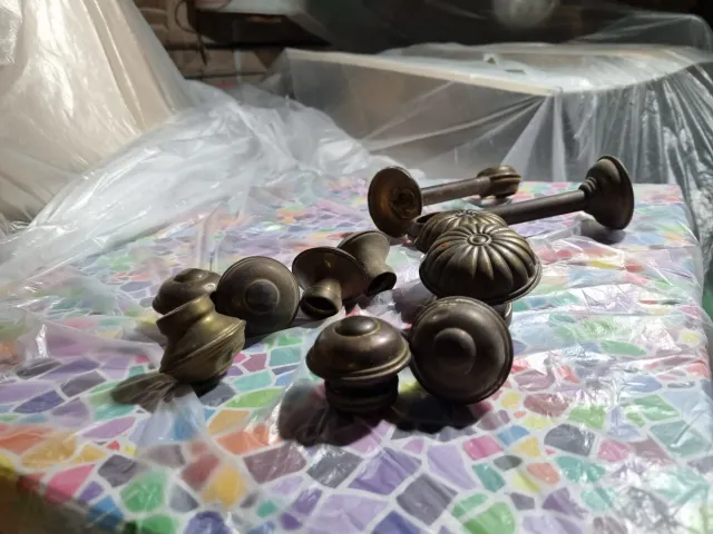 Soportes cortina latón con tapones de laton