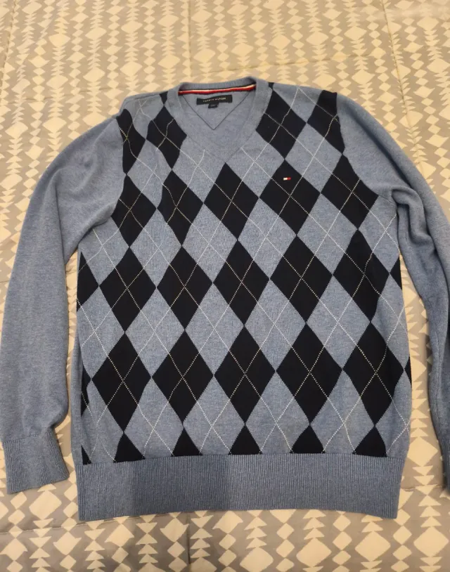 Jersey Tommy Hilfiger rombos azul marino