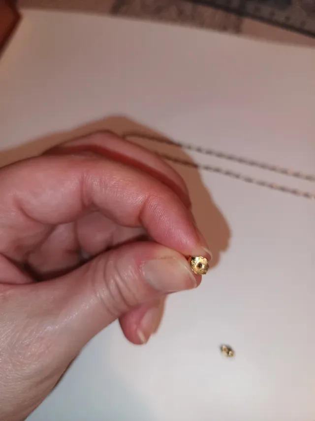 Collana e orecchini in argento placcato oro