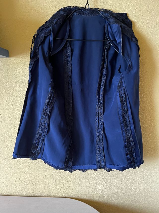 Blazer encaje azul marino Talla S