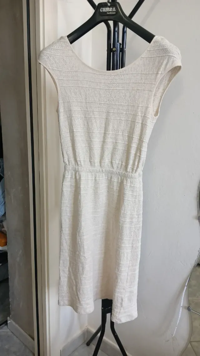 Vestito donna beige/bianco