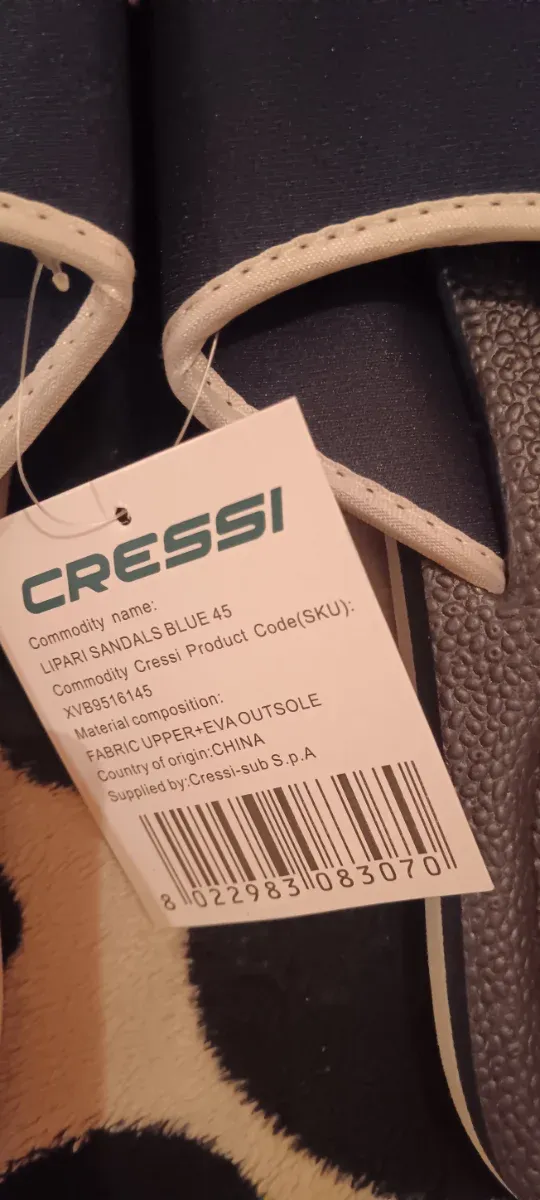Chanclas Cressi Talla 45 Azul Marino y Gris