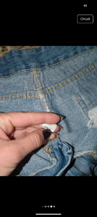 Pantaloncini jeans donna P.R.C. strappati