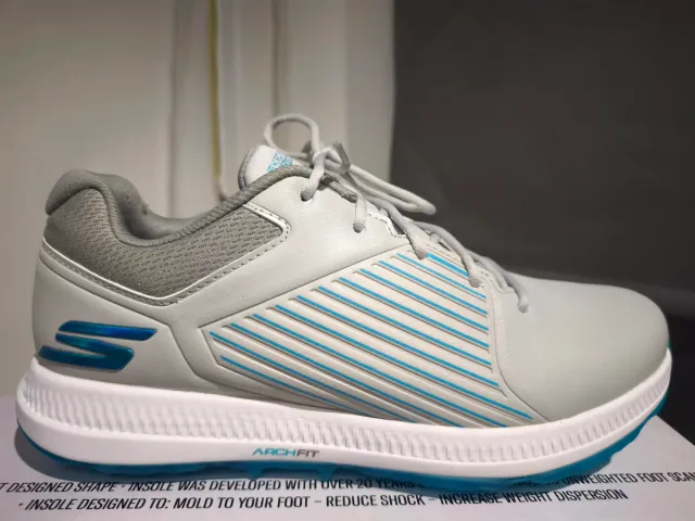 Zapatillas Skechers Mujer Blancas y Azules