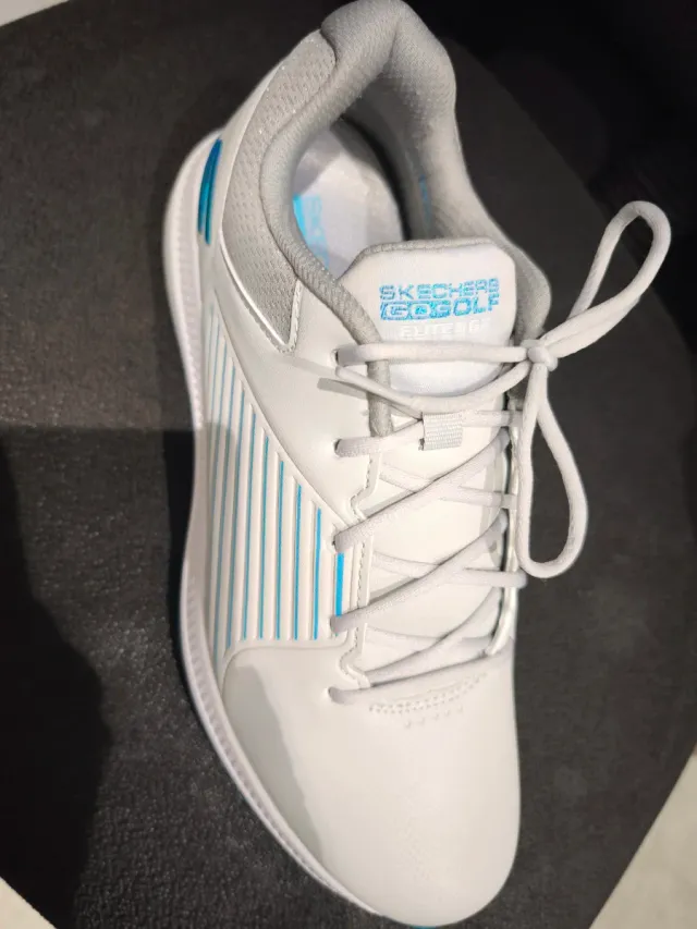 Zapatillas Skechers Mujer Blancas y Azules