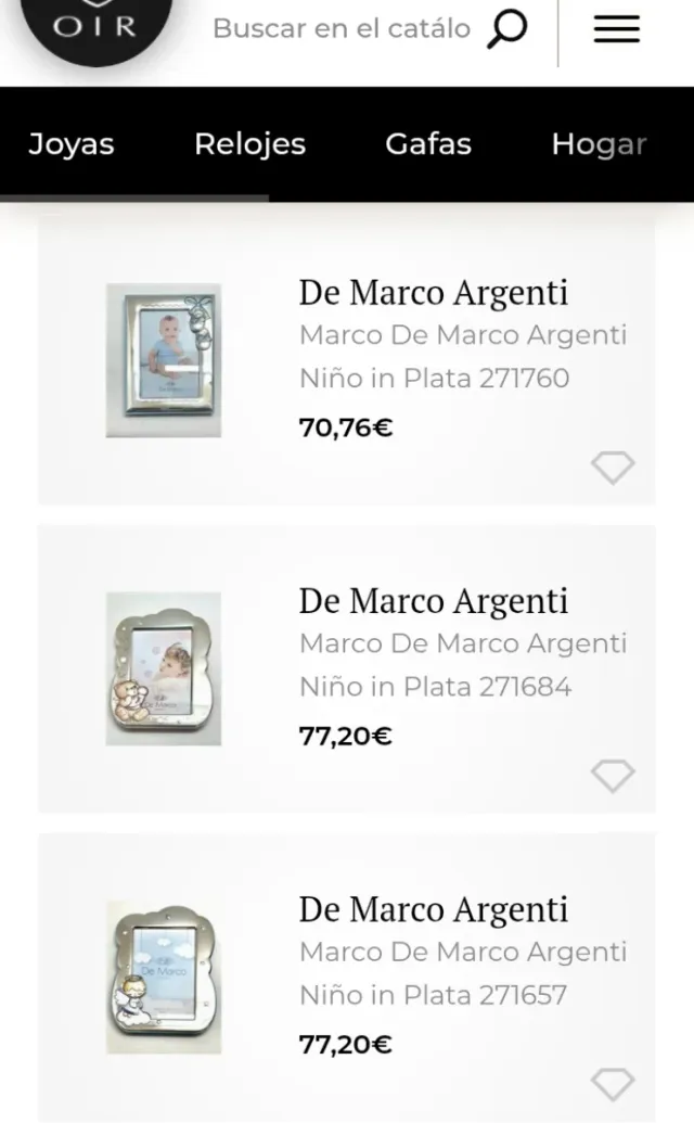 Marco de plata infantil De Marco Argenti