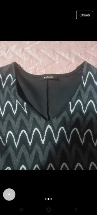 Vestito donna fantasia zig-zag