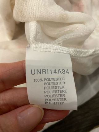 Vestido Naf Naf floral blanco y rosa Talla S