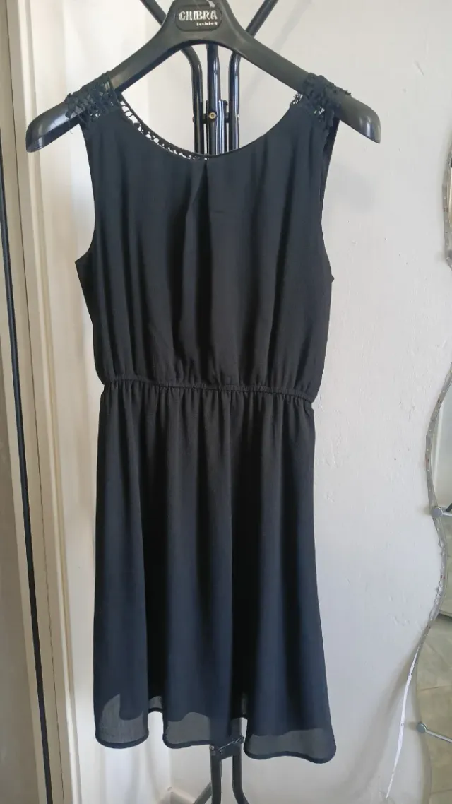 Vestito donna nero con pizzo