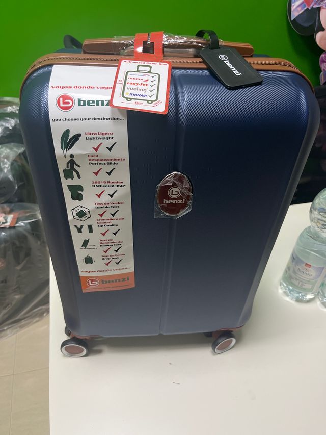oferta Maleta de cabina Benzi azul y marrón