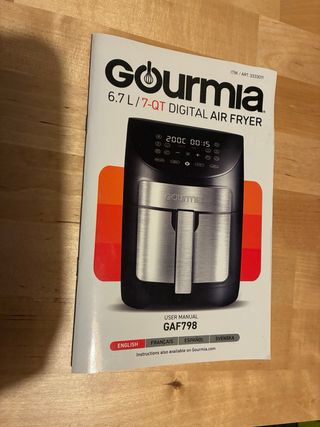 Freidora de aire Gourmia casi nueva