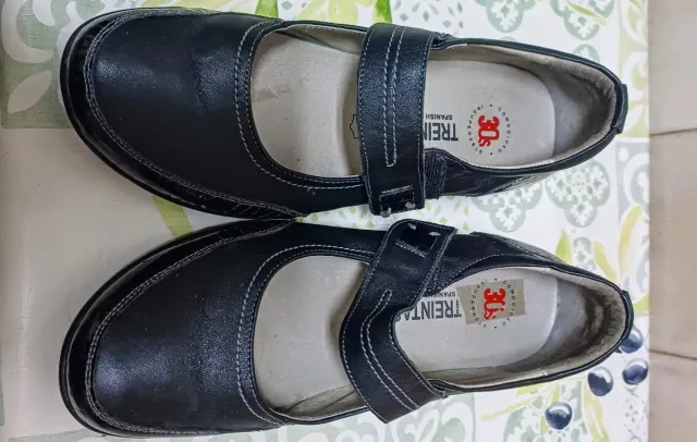 Zapatos Merceditas Piel Negros