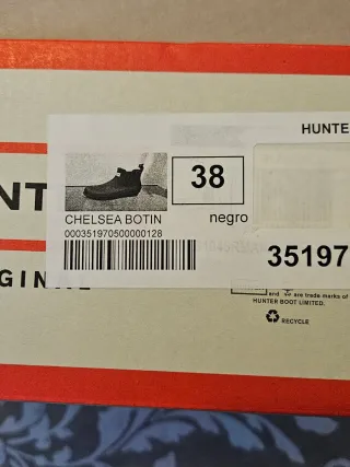 Botines Chelsea Hunter negros 38