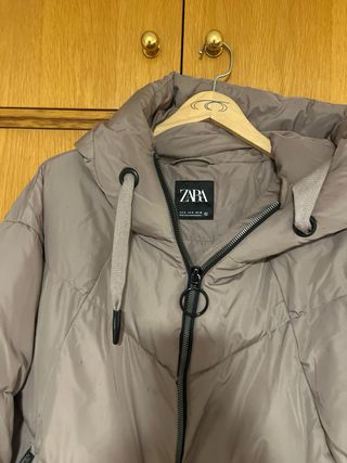 Cazadora plumífero Zara rosa