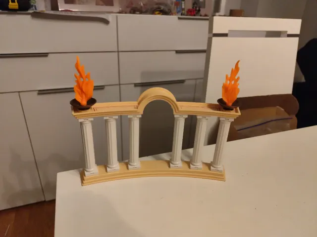 Columnata Romana Playmobil con Antorchas