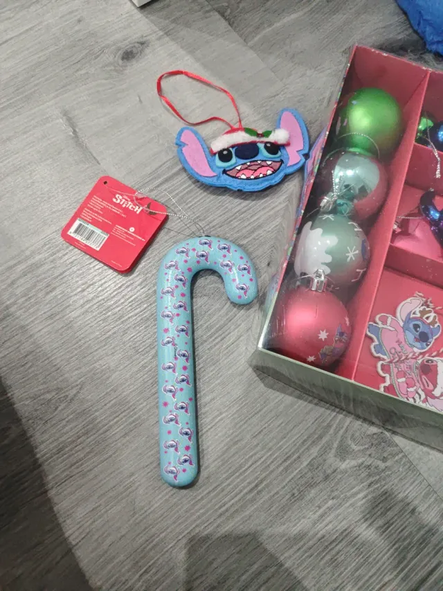 Adornos Navidad Stich y Ángel