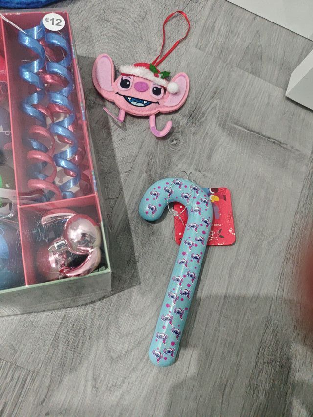 Adornos Navidad Stich y Ángel