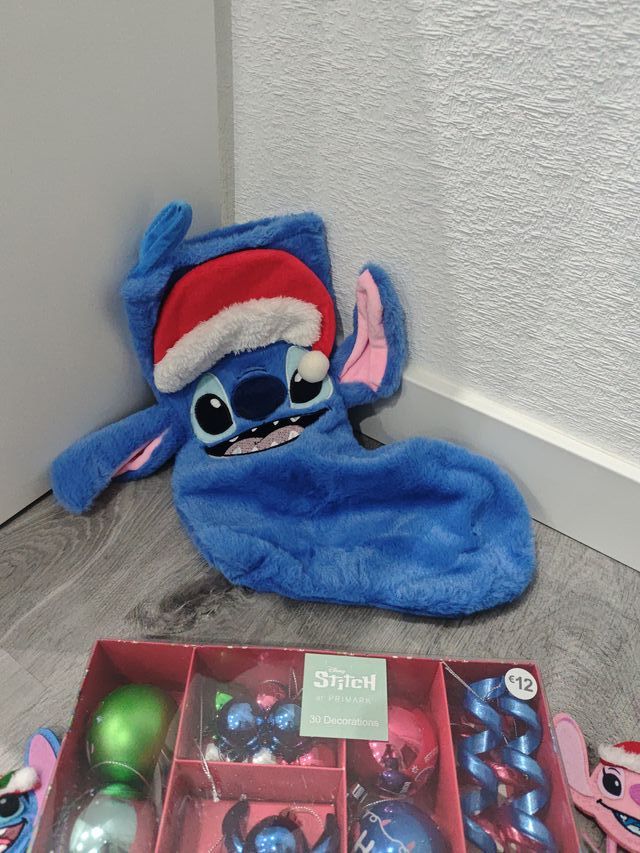 Adornos Navidad Stich y Ángel