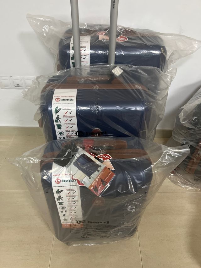 OFERTA Juego 3 Maletas Benzi Azul/Marrón