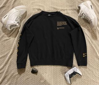 Felpa Nike Sportswear Swoosh Nera Oro