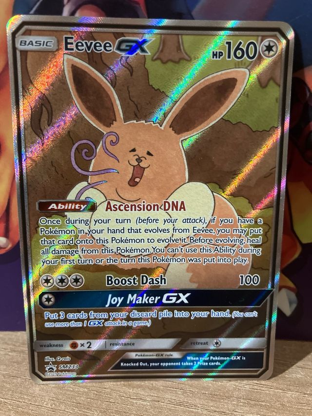 Carta Pokémon GX Eevee SM233 OFICIAL NM