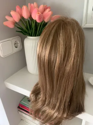 Peluca Oncológica Castaña Multicolor