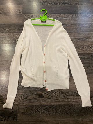 Chaqueta de punto blanca