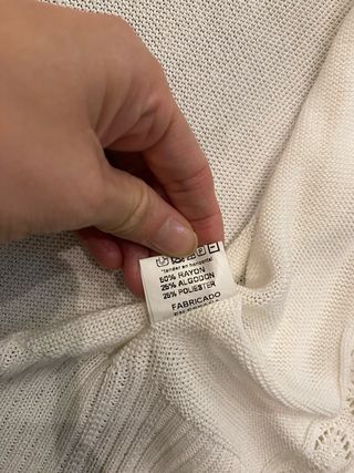 Chaqueta de punto blanca