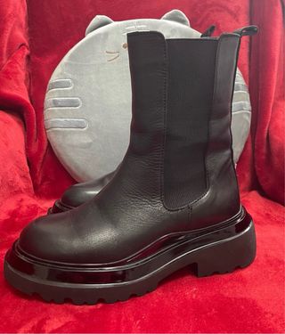 Inuovo Anfibi N 38 Nero nuovi  Pelle