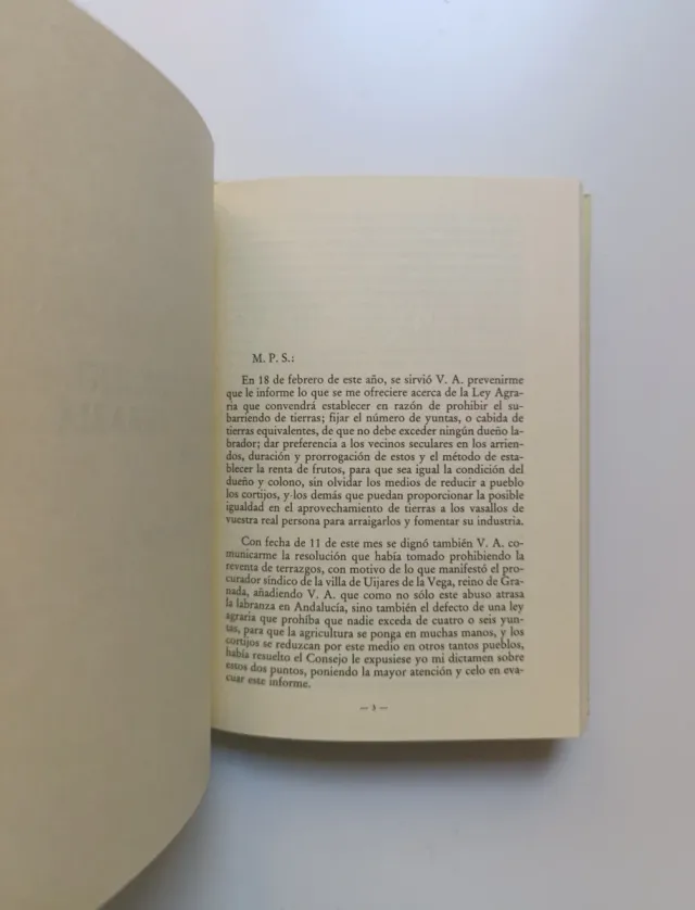 Informes en el expediente de Ley Agraria (1768).