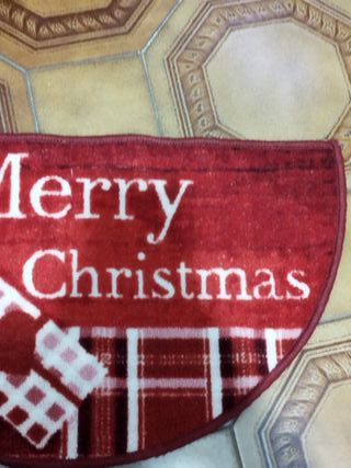 Tappeto Merry Christmas rosso