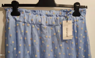 Falda lunares azul talla L nueva