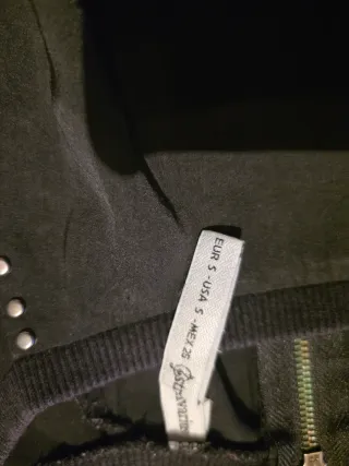 Camiseta larga sin mangas negra Talla S