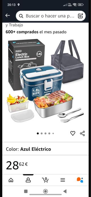 Fiambrera Eléctrica Anykuu 1.8L Azul