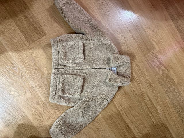 Chaqueta borrego niña beige
