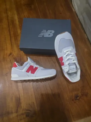Zapatillas New Balance 574 Gris/Rojo