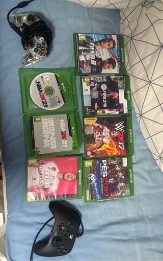 Xbox One Juegos FIFA, NBA, PES, WWE y mandos