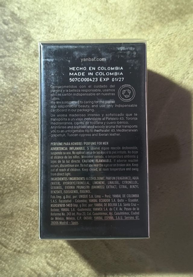 Perfume 43°N Paralel para Él