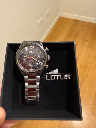 Reloj Lotus Elegante Hombre Negro/Plata