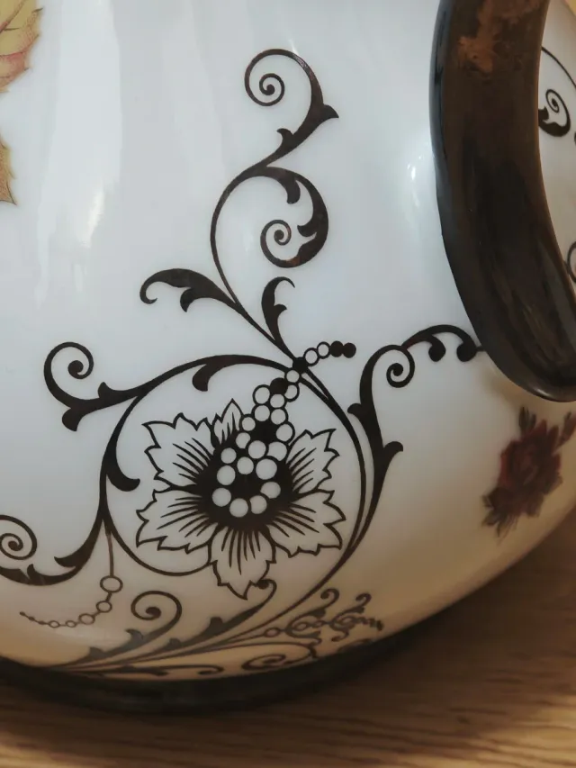 Jarrón Bohemia Porcelana Plata