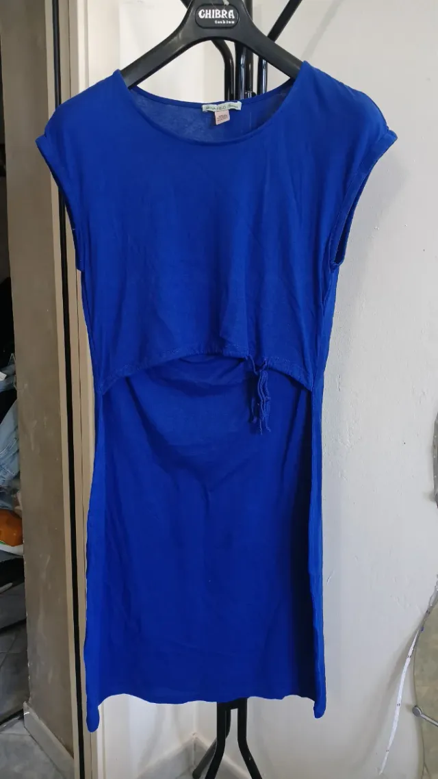 Vestito donna viola con cut-out