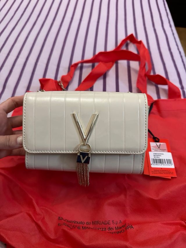 Bolso Mario Valentino Beige Cadena Dorada