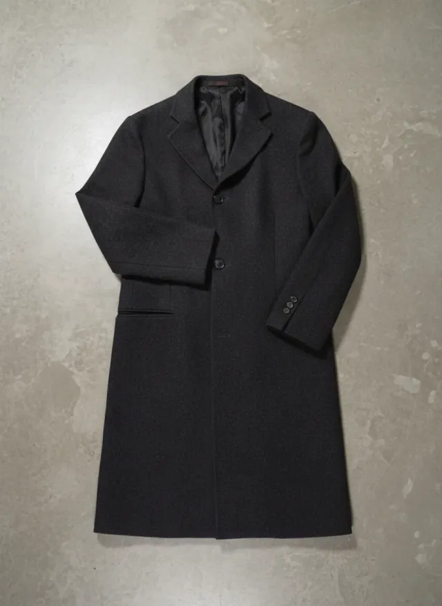 Abrigo largo lana Zara gris hombre