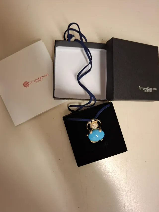 Collana con ciondolo in argento 925 con pietra