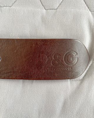 D&G Cintura Vintage Pelle Canvas Unisex 120 cm